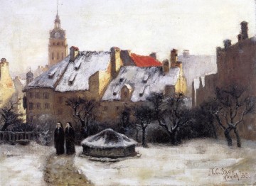 スティール・セオドア・クレメント 冬の午後 ミュンヘンの人物画家 トーマス・クチュール Oil Paintings